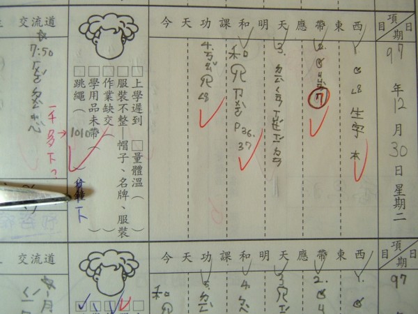 老師在聯絡簿留言提醒家長「不要讓小孩拖行著走路」，沒想到爸爸竟霸氣回覆讓老師嚇到了！